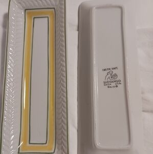 Two Shenango China rectangular dishes